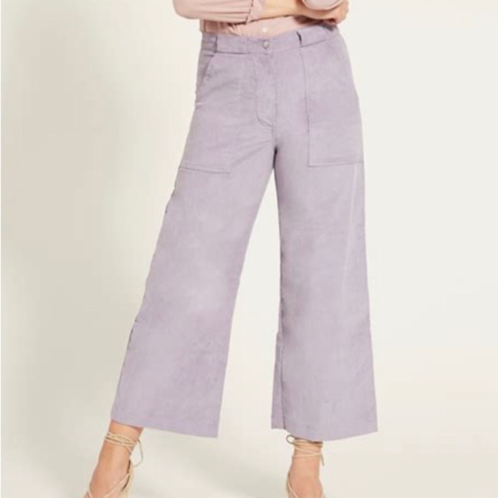 Loup Wide Leg Lavender Corduroy Pants, size XS. Good condition!